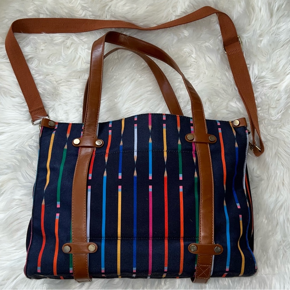 Antik Kraft Canvas Pencil Print Bag/Tote